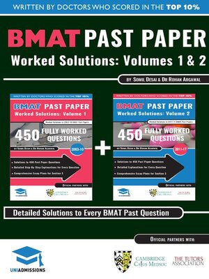 cover image of BMAT Past Paper Worked Solutions